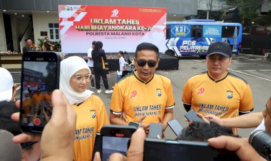 Peringati-Hari-Bhayangkara-ke-79-Polresta-Malang-Kota-Ajak-Masyarakat-'Uklam-Tahes'-Susuri-Kayutangan-Heritage