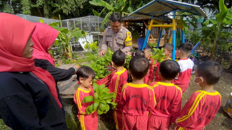 Polsek Waru Dampingi Warga Desa Kureksari dalam Pengelolaan Sayur Hidroponik