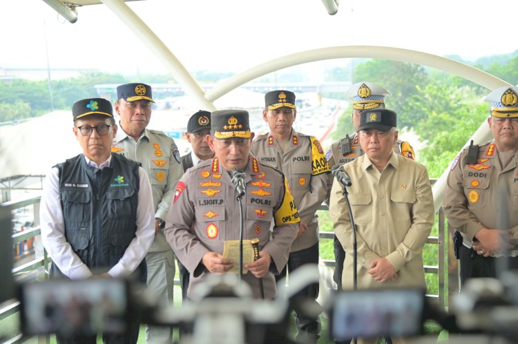 Kapolri Cek Arus Balik Lebaran di Tol Cikatama