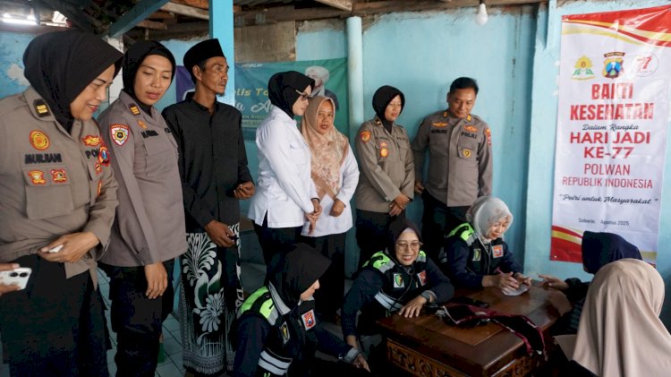 Peringati 77 Tahun Polwan, Polresta Sidoarjo Peduli Kesehatan Masyarakat