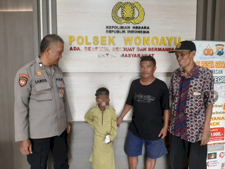 Warga Temukan Anak, Diserahkan ke Polsek Wonoayu untuk Diserahkan Keluarga