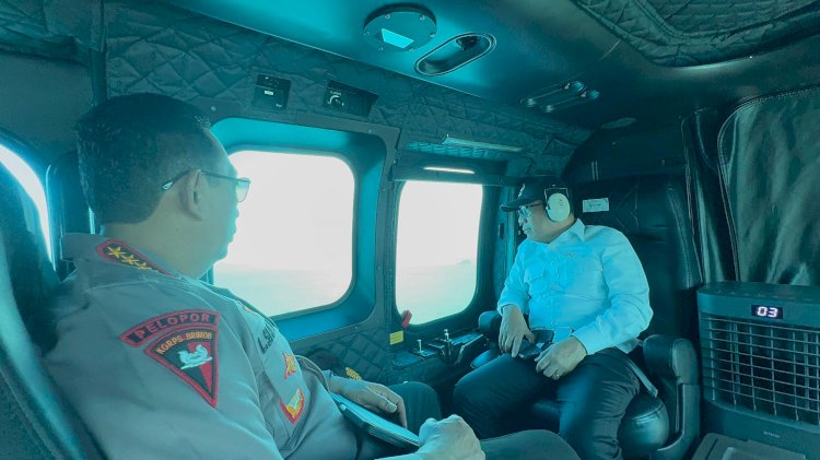 Cek Kesiapan Arus Mudik Pelabuhan Merak, Kapolri, Panglima hingga Menko PMK Patroli Naik Heli